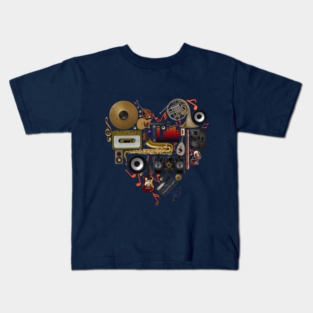 love music Kids T-Shirt by bobyberto